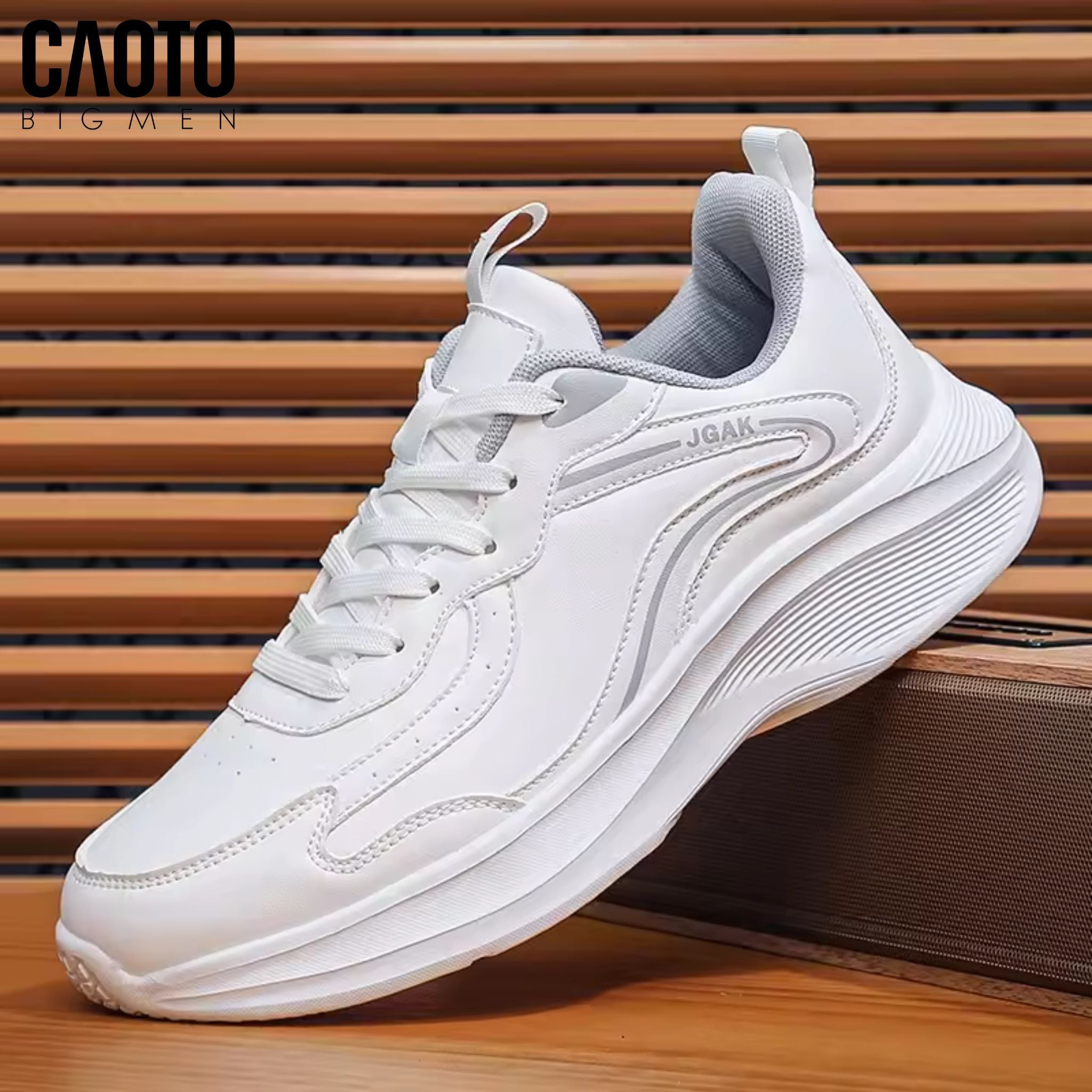  Giày Sneaker Nam Big Size JGAK White Form rộng êm chân Size 45-50 