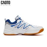  Giày Cầu Lông Nam Big Size Smash White Blue Đế Bám Sân Chắc Chắn Size 45-48 