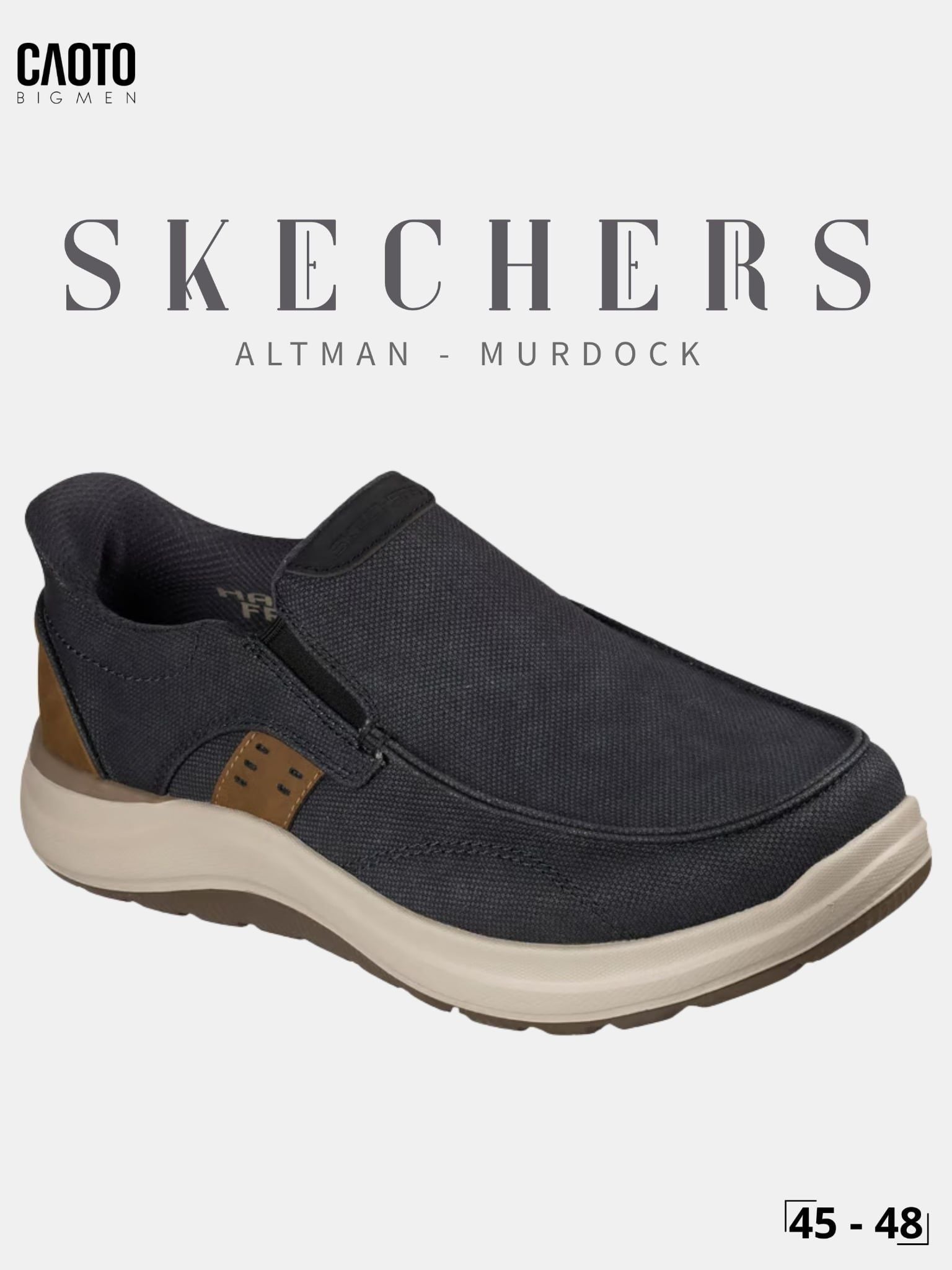  Giày Lười Nam Big Size Skechers Slip-ins Relaxed Fit Altman Murdock Dark Navy Êm Chân Size 45 - 48 