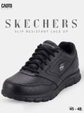  Giày Sneaker Nam Big Size Skecher Slip Resistant Lace up Canvas Casual Black Size 45–50 