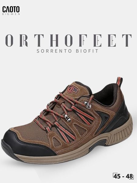 giày thể thao nam big size Orthofeet Sorrento BioFit màu nâu size 45 46 47 48