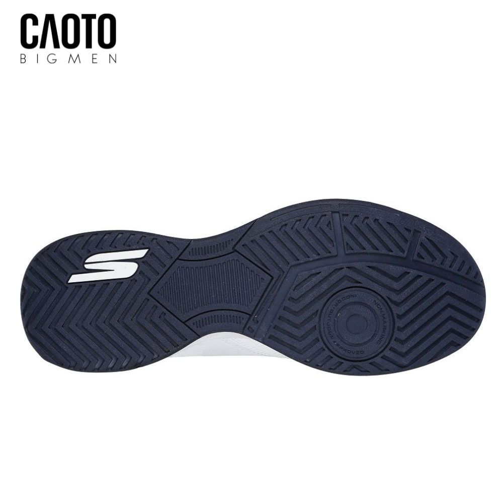 Giày Tennis Nam Big Size Viper Court Smash – Skechers Trắng/Xám Size 45–50 