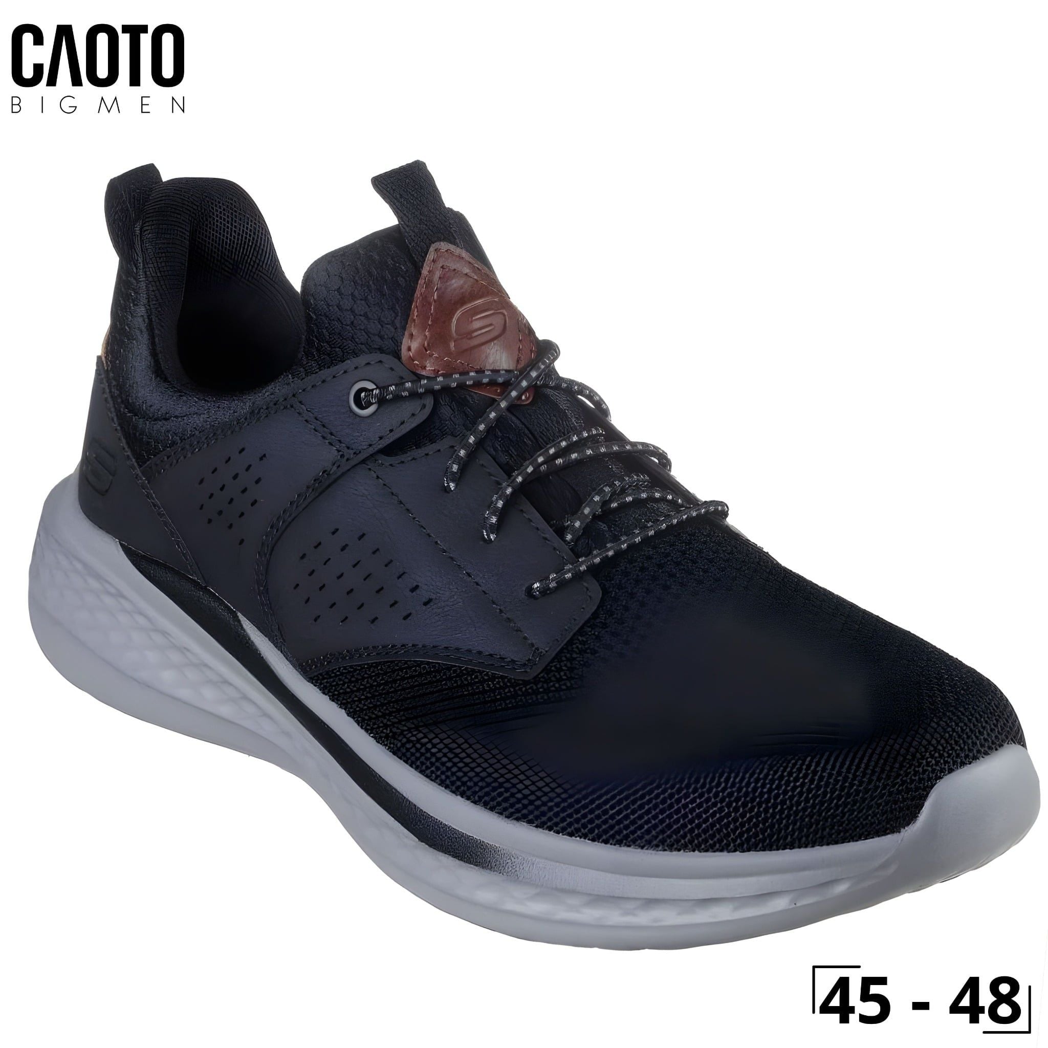  Giày Sneakers Nam Big Size Slade Breyer – Skechers Black Canvas Casual Size 45–50 