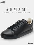  Giày Sneaker Nam Big Size Armami Exchange Paris Premium Low Black Thời Trang Phong Cách Size 45 - 48 