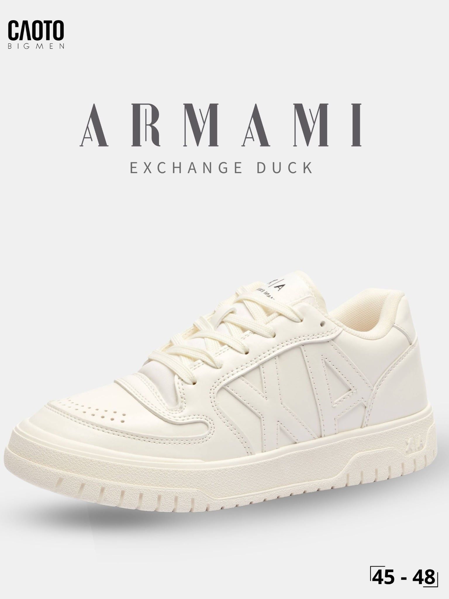  Giày Sneaker Nam Big Size Armami Exchange Exchange Duck White Thời Trang Phong Cách Size 45 - 48 