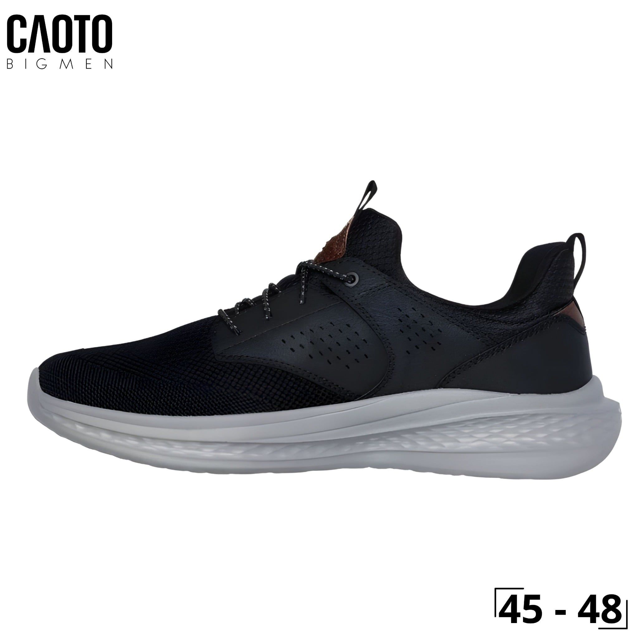  Giày Sneakers Nam Big Size Slade Breyer – Skechers Black Canvas Casual Size 45–50 