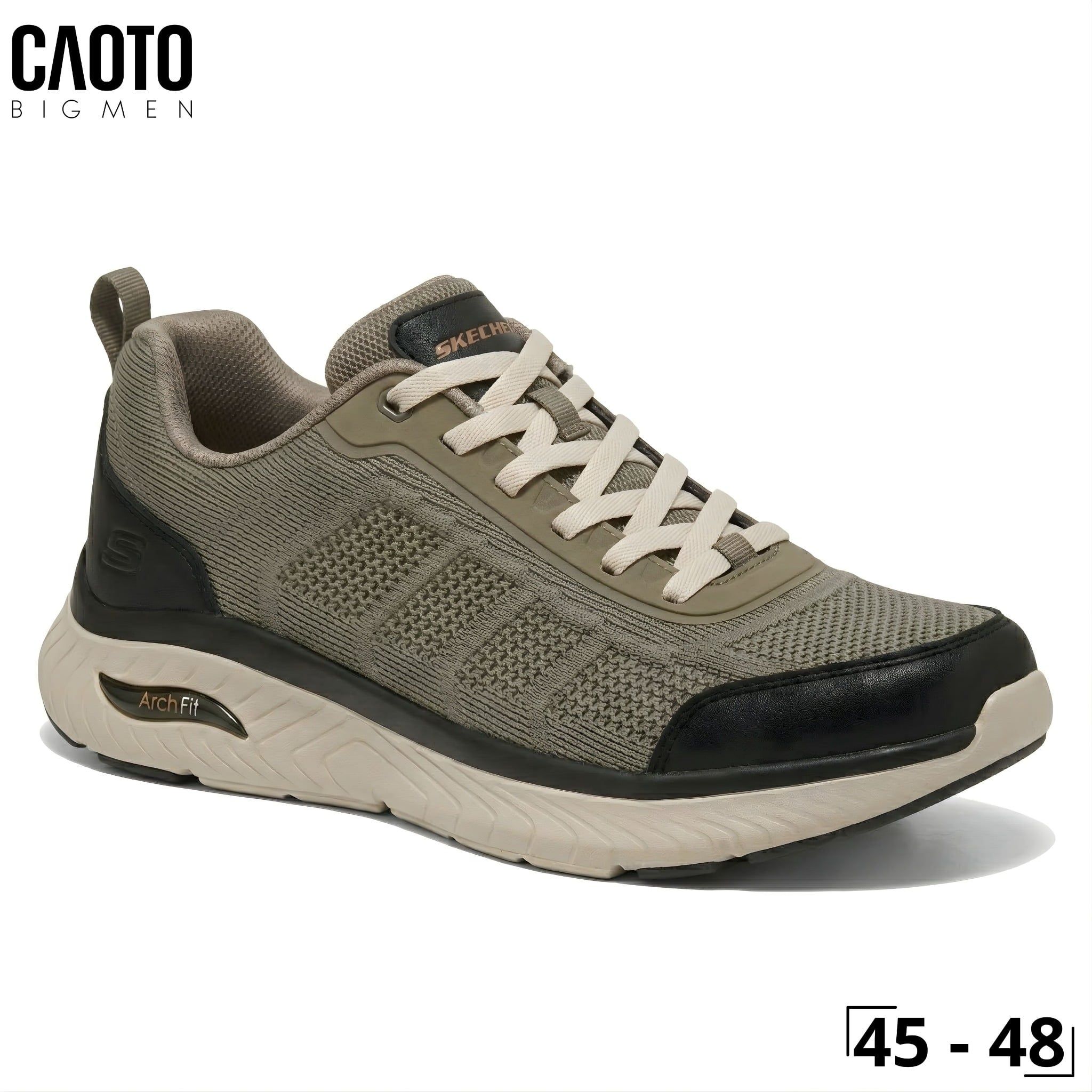  Giày Sneakers Nam Big Size Crosser Edmond – Skechers Xám Xanh Canvas Casual Size 45–50 