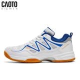 Giày Cầu Lông Nam Big Size Smash White Blue Đế Bám Sân Chắc Chắn Size 45-48 