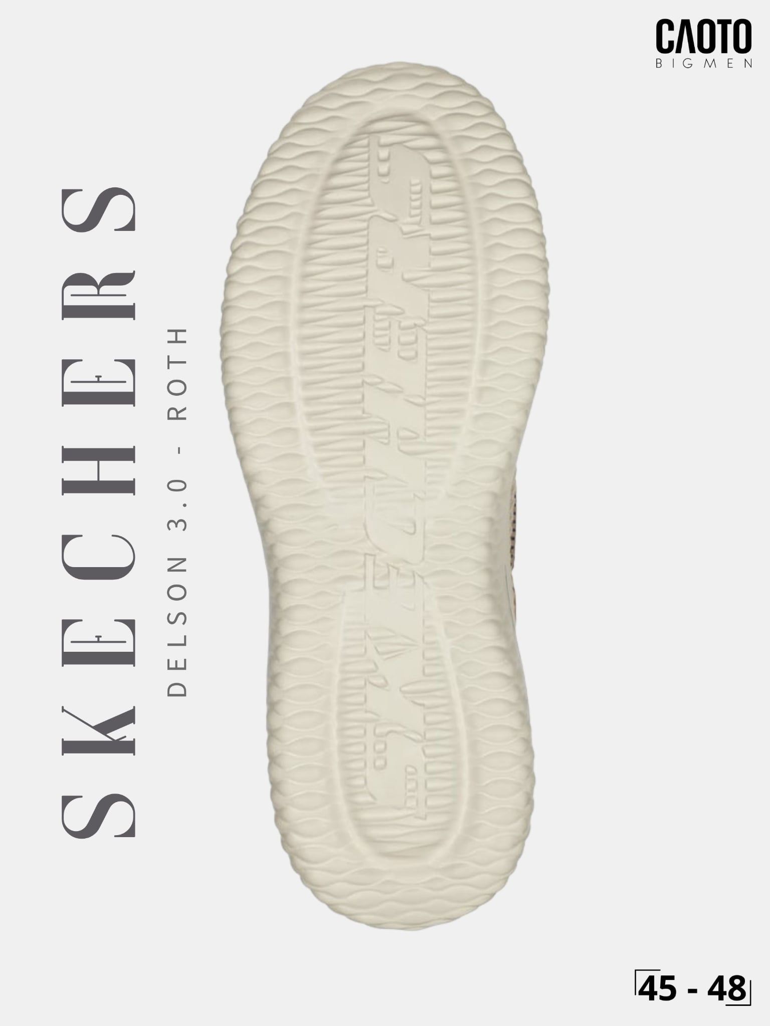  Giày Nam Big Size Skechers Delson 3.0 Roth Taupe Size 45 - 48 