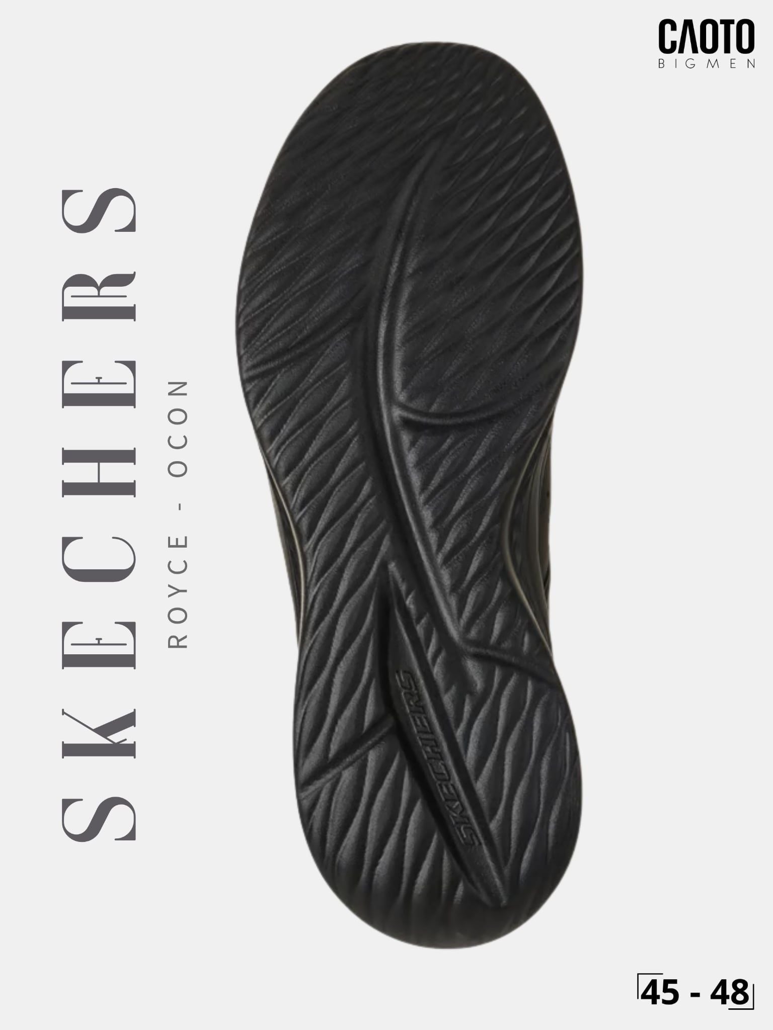  Giày Nam Big Size Skechers Slade Royce Ocon Đen Size 45 - 48 