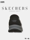  Giày Sneaker Nam Big Size Skechers Canvas Swift Fit Low Black Êm Chân Size 45 - 48 