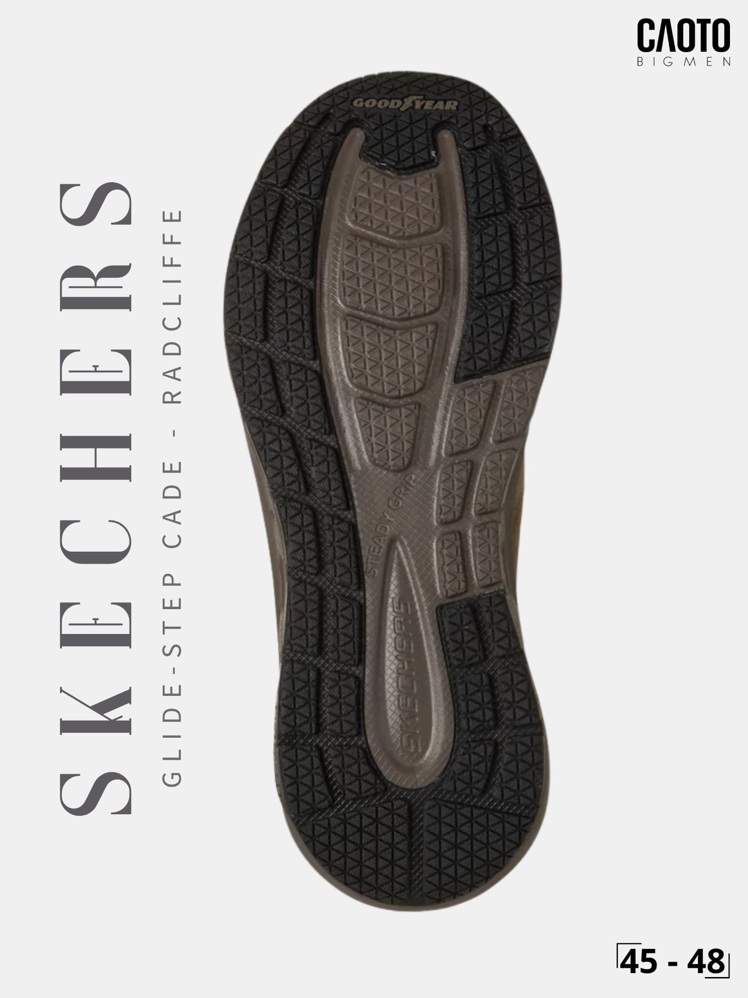  Giày Lười Nam Big Size Skechers Cade Radcliffe Nâu Taupe Size 45 - 48 