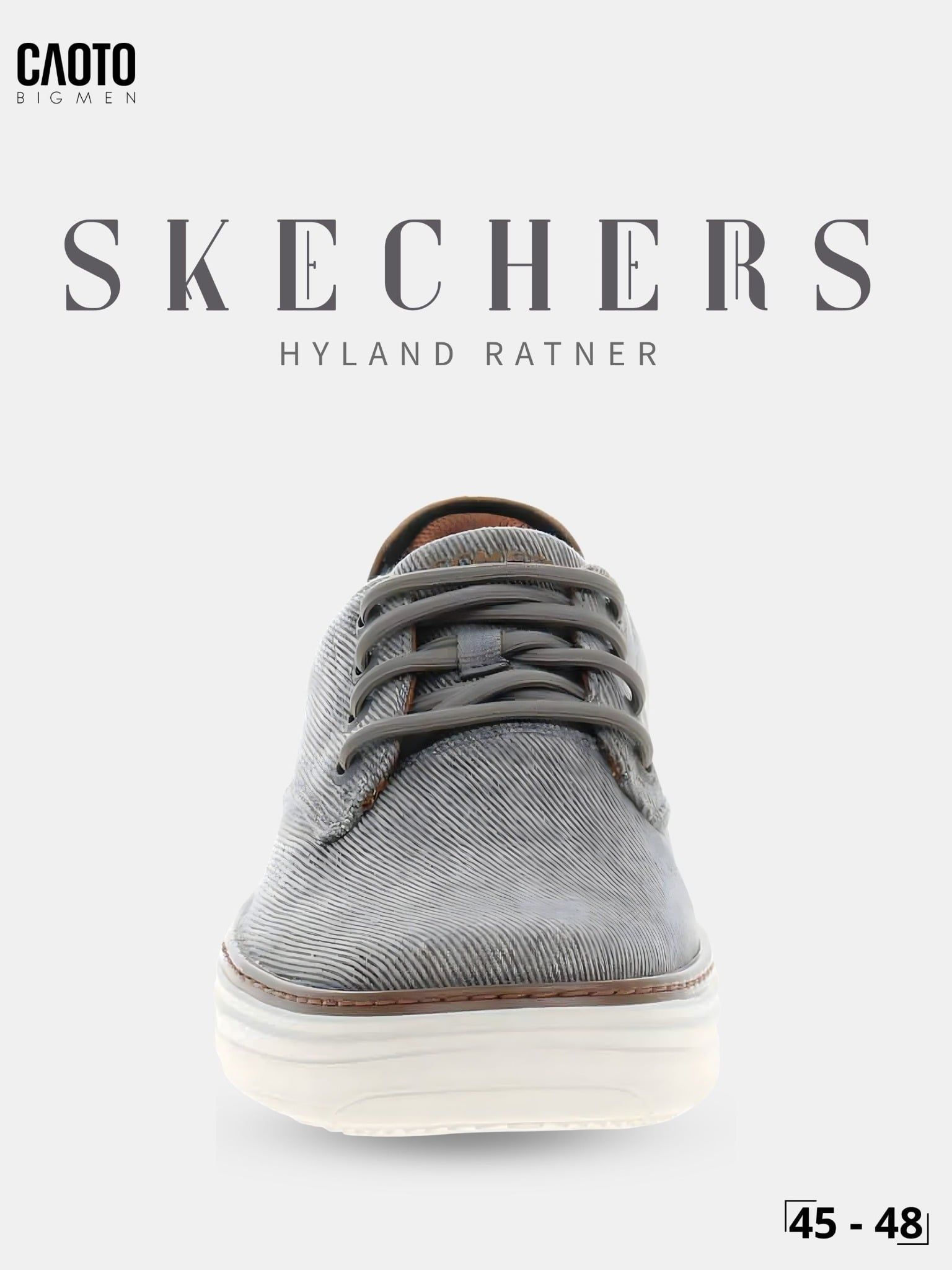  Giày Sneakers Nam Big Size Hyland Ratner – Skechers Taupe Canvas Casual Size 45–50 