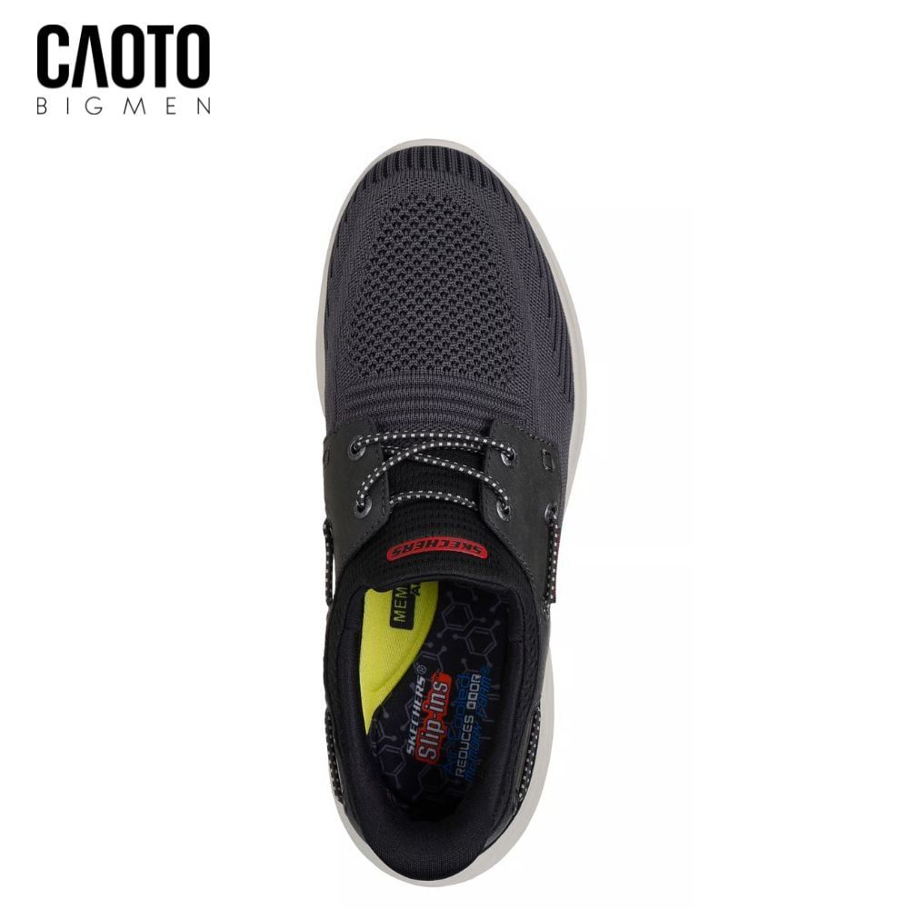  Giày Sneakers Nam Big Size Lawson Parasail – Skechers Chbk (Đen/Xám) Sneaker Slip-On Size 45–50 