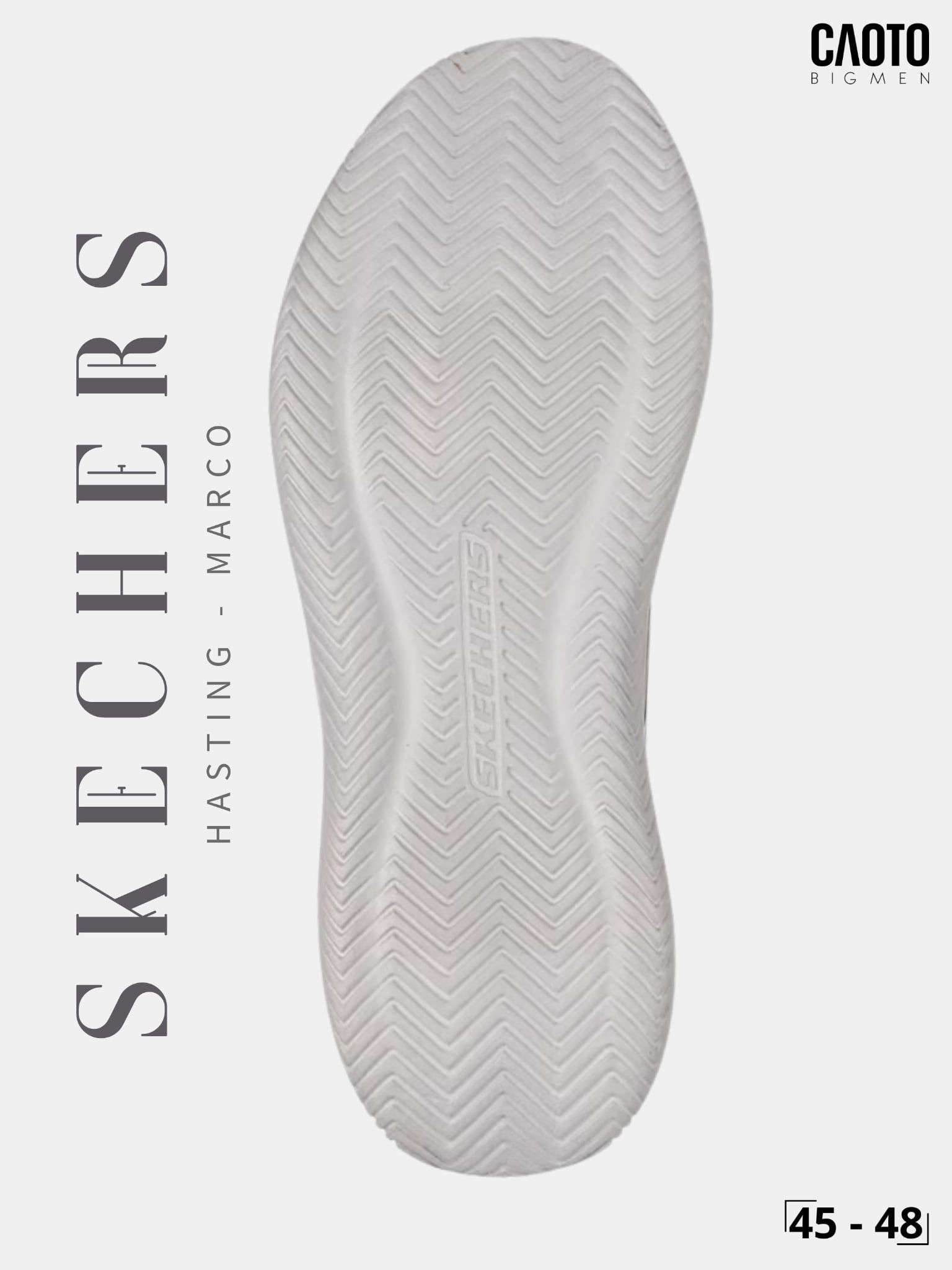  Giày Lười Nam Big Size Skechers Relaxed Fit Hasting Marco Gray Black Êm Chân Size 45 - 50 