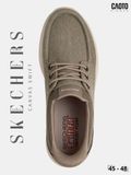 Giày Sneaker Nam Big Size Skechers Canvas Swift Fit Low Taupe Nâu Xám Êm Chân Size 45 - 48 