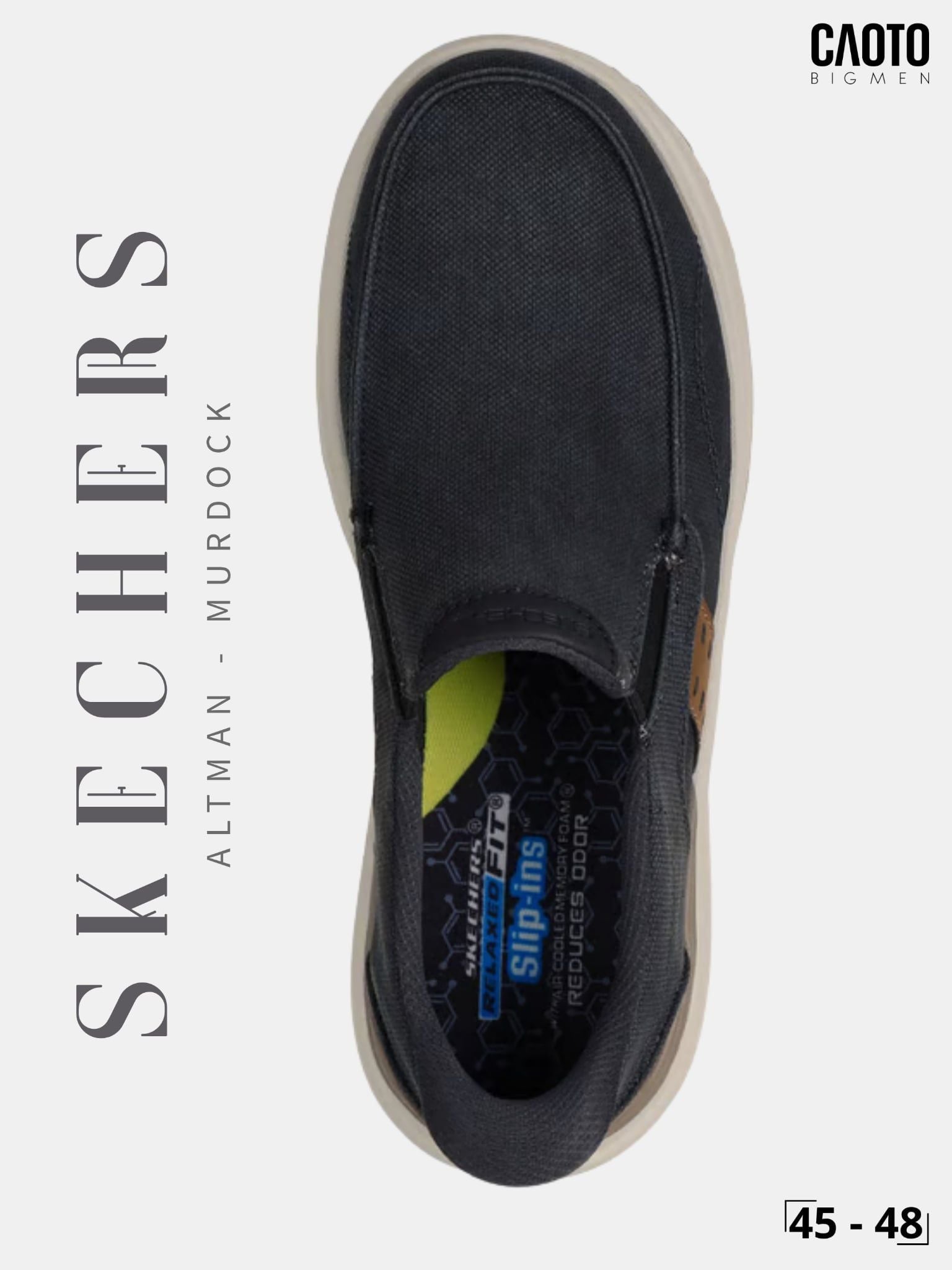  Giày Lười Nam Big Size Skechers Slip-ins Relaxed Fit Altman Murdock Dark Navy Êm Chân Size 45 - 48 