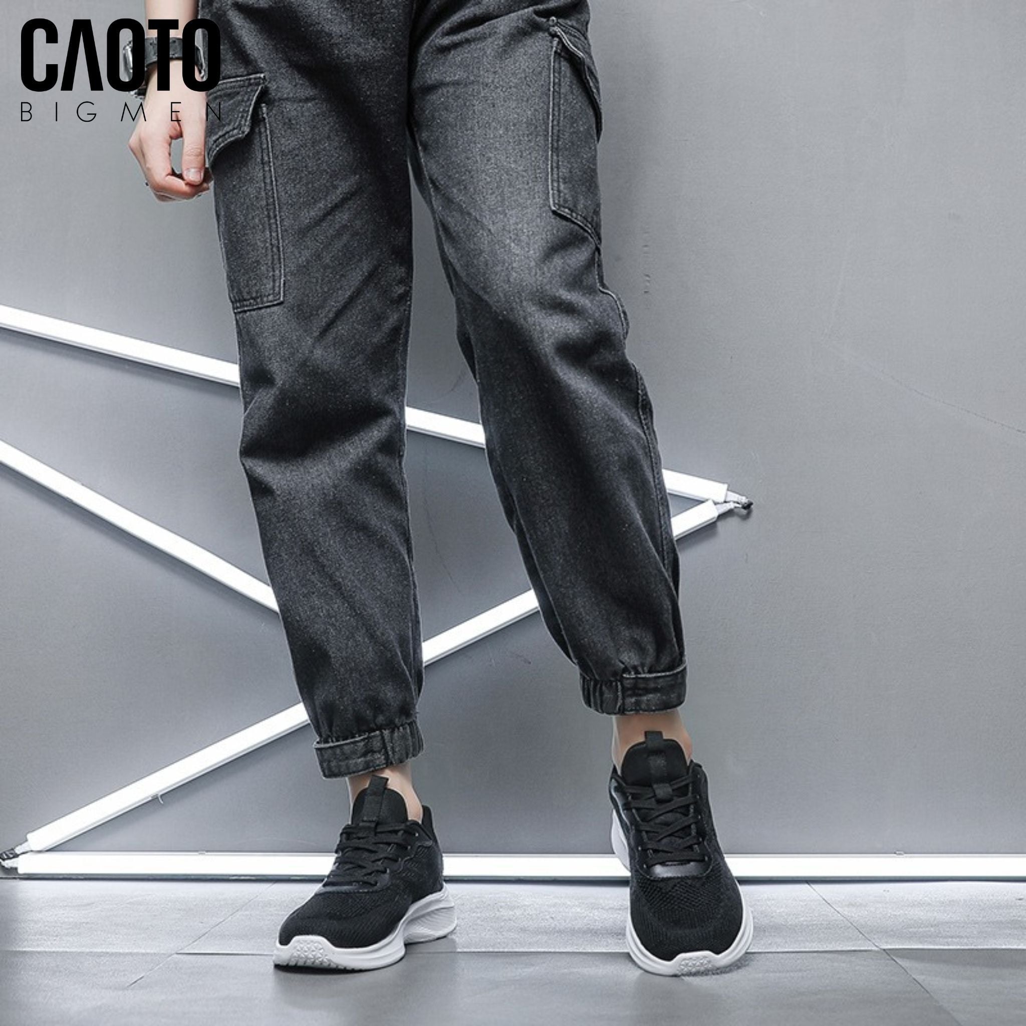  Giày Sneaker Nam Big Size Vertex Black Đế Êm Form Rộng Size 45-50 