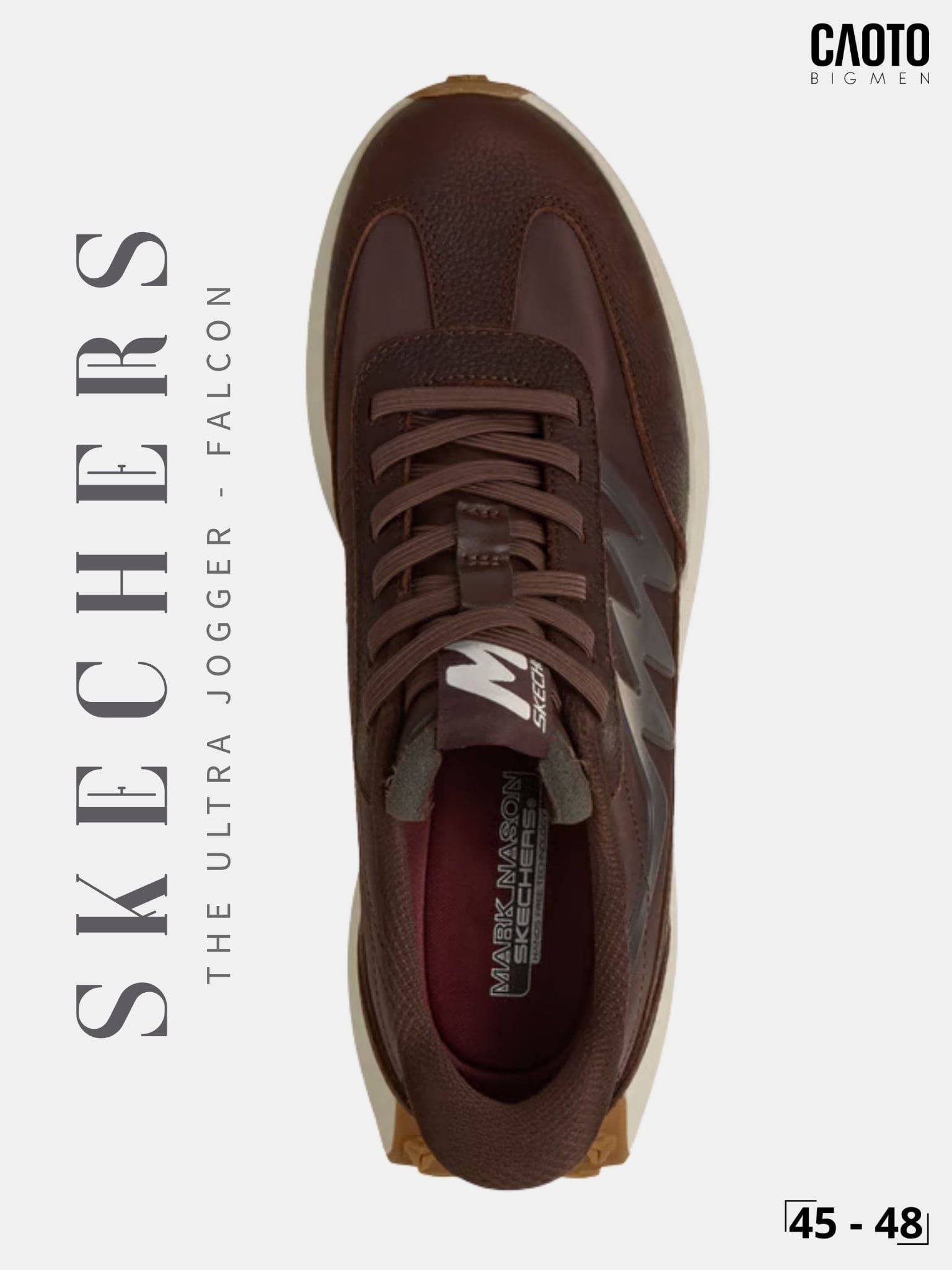  Giày Sneaker Nam Big Size Skechers Mark Nason Ultra Jogger Falcon Red Brown Êm Chân Size 45 - 48 