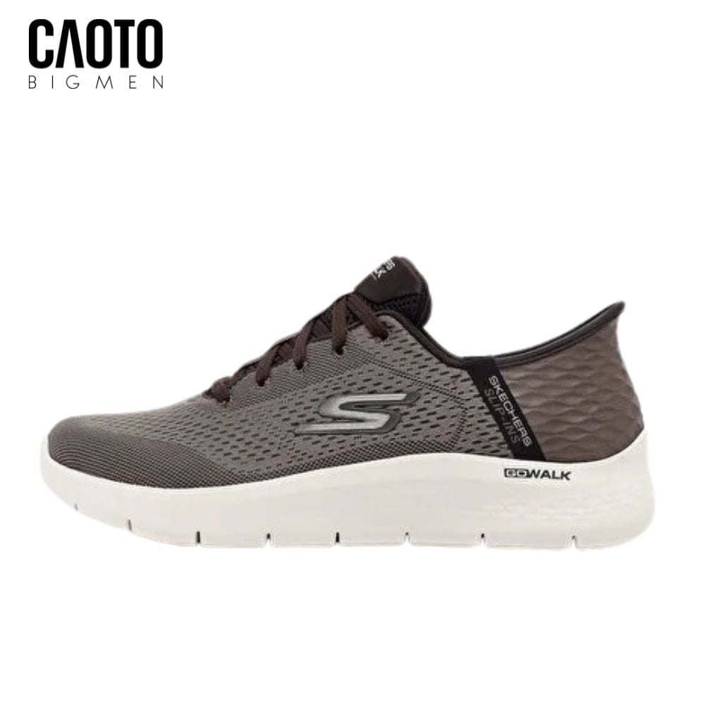  Giày Sneakers Nam Big Size GOwalk Flex – Skechers Brown Slip-In Siêu Nhẹ Size 45–50 