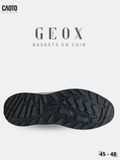  Giày Sneakers Nam Big Size Baskets - En Cuir Geox Taupe Thoáng Khí Size 45 - 48 