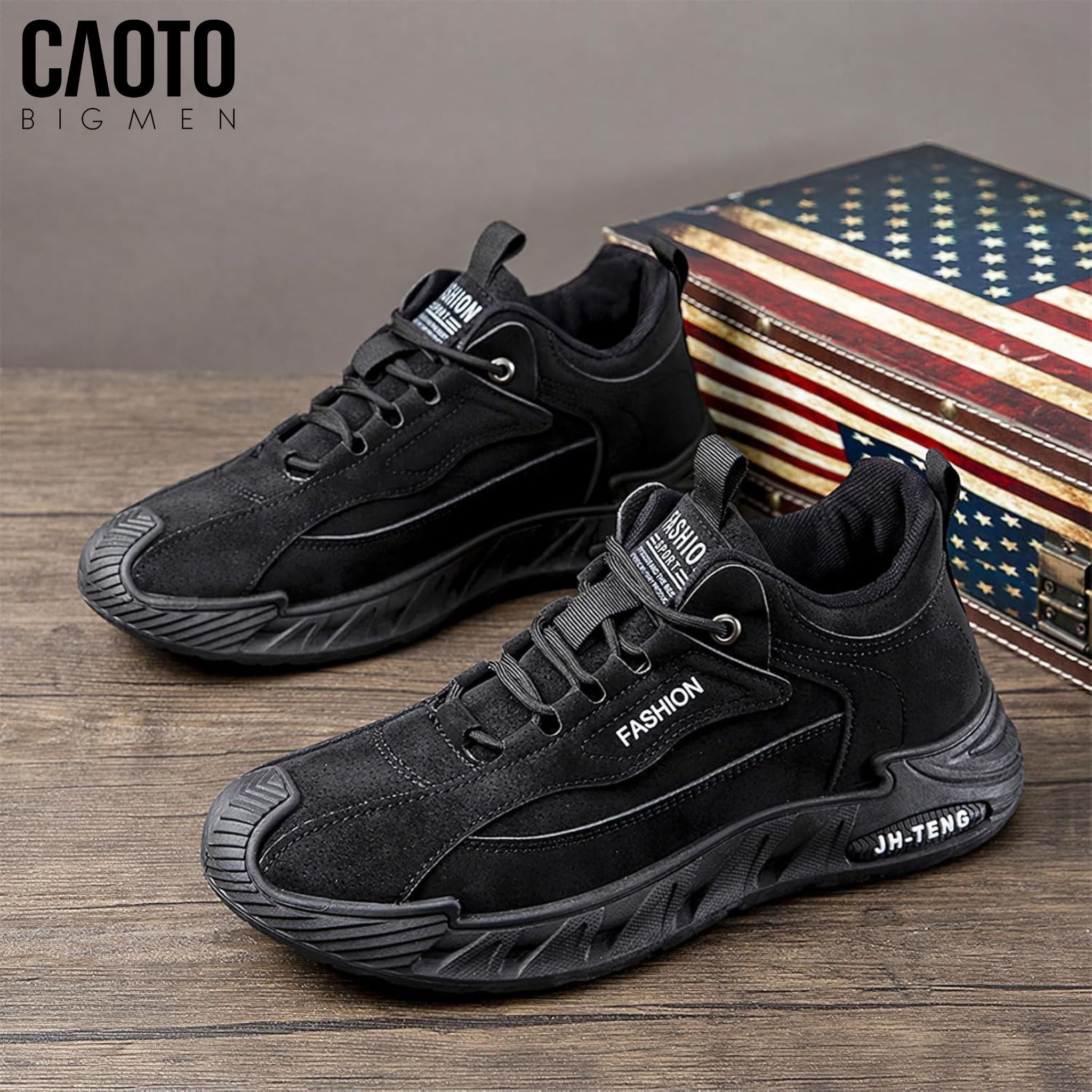  Giày Sneaker Nam Big Size Rogue Black Đế Chunky Size 45-48 