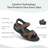  Sandal Nam Big Size Orthofeet Gemini Da Thật – Size 45-50 