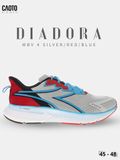  Giày Chạy Bộ Nam Big Size Diadora Mythos Blushield Volo 4 Silver/Red/Blue Nhẹ, Bền Size 45 - 48 