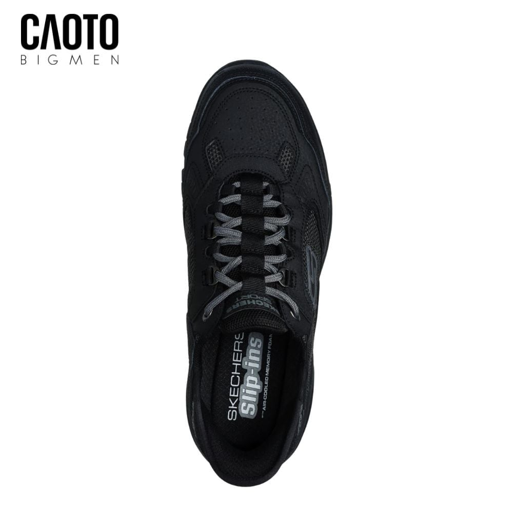  Giày Thể Thao Nam Big Size Vigor 3.0 Drafting – Skechers Đen/Trắng Slip-In Siêu Nhẹ Size 45–50 