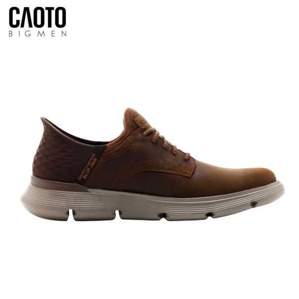  Giày Thể Thao Nam Big Size Garza Gervin – Skechers Nâu Da Bò Slip-ins Dễ Mang Size 45–50 