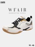  Giày Cầu Lông Nam Big Size WFAIR All Court Omni Court Đệm Êm Thể Thao Trắng Đen Size 45 - 48 