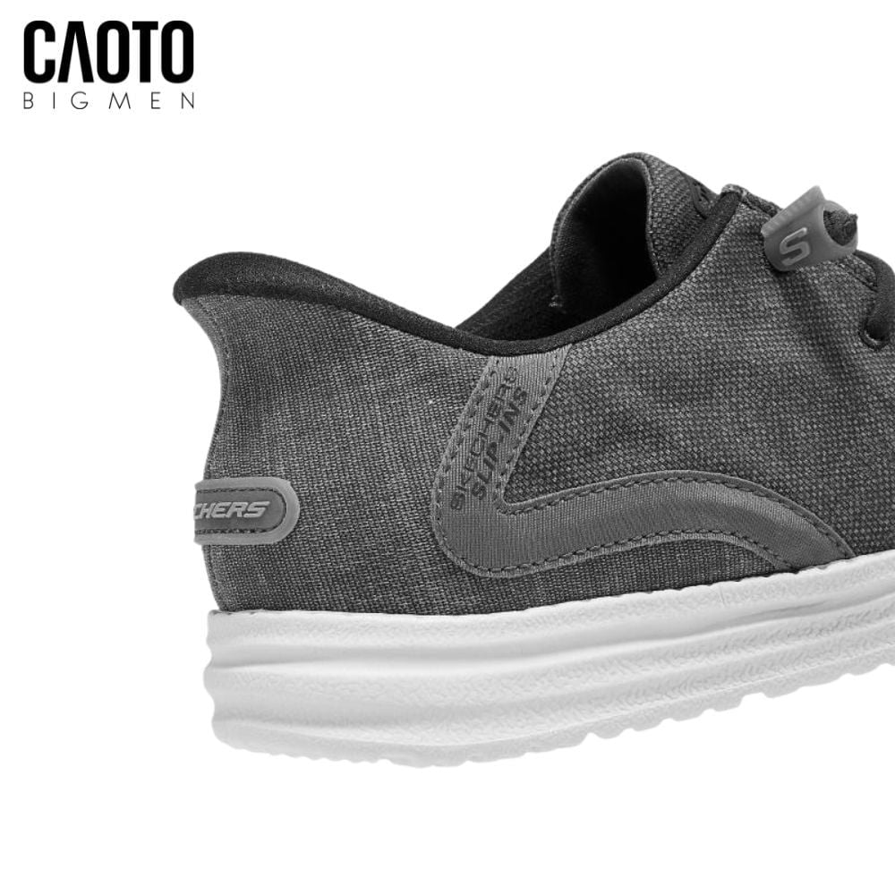  Giày Lười Nam Big Size Melson Coronado – SKECHERS Đen Xám Slip-ins Phom Rộng Size 45–50 