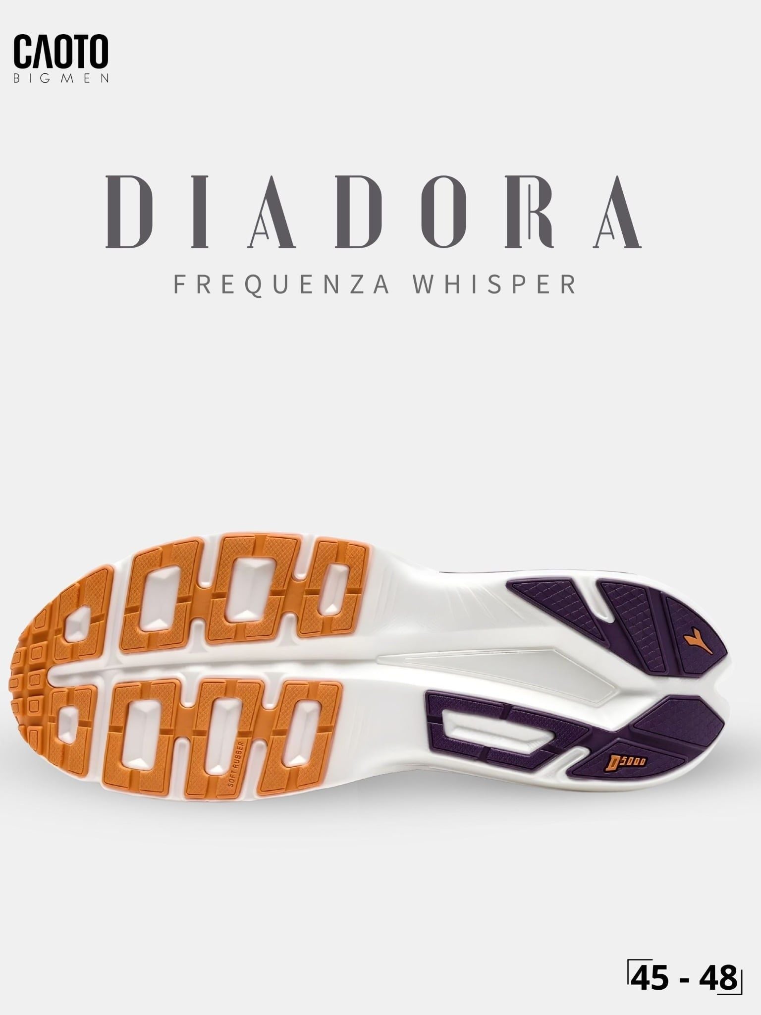  Giày Chạy Bộ Nam Big Size Frequenza Whisper Off-White Orange Blue Nhẹ, Bền Size 45 - 48 