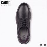  Giày Tây Mam Bigsize Oxford Derby Buộc Dây Da PU Êm Chân Đi Làm Công Sở Màu Đen Size 45 - 48 