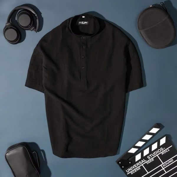  Sơ Mi Đũi Cổ Trụ 