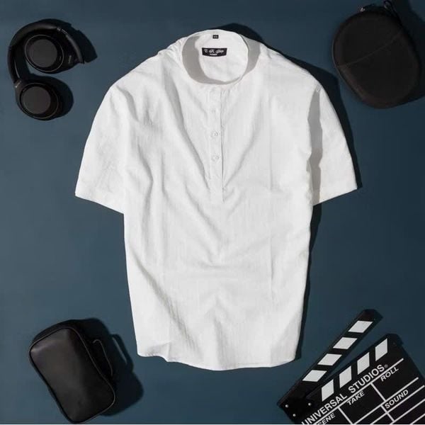  Sơ Mi Đũi Cổ Trụ 