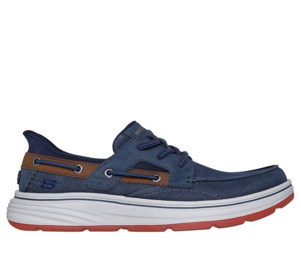  Giày Sneaker Nam Big Size Skechers Slip-ins Relaxed Fit Troutt Davey Navy Êm Chân Size 45 - 48 -A1 
