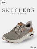  Giày Sneakers Nam Big Size Skechers Crosser Ruger – Canvas Casual Taupe Size 45–50 