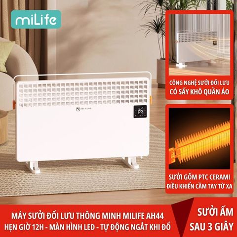 Máy sưởi điện đối lưu miLife 2200w AH44 có điều khiển