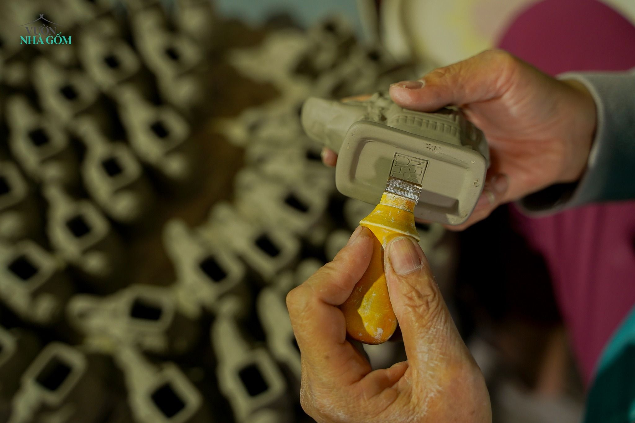  [TẾT] Voi Gốm Đựng Tăm - Ver 2 Rực Rõ - Gốm Thủ Biên, Quà tặng ký ức 