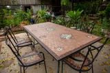  Bàn Chữ Nhật Mosaic Hiện đại, hoa văn truyền thống - Bàn Ghế Mosaic Hiện Đại. 