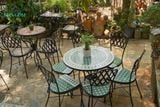  Bộ Bàn Ghế Tròn Xanh Lá 80cm - Bàn Ghế Mosaic Hiện Đại, Phù Hợp 6 người. 
