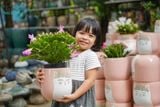  Chậu Mèo Hồng Mặt Quạo, Chậu Gốm Trồng Cây Dễ Thương, 2 size tuỳ chọn. 