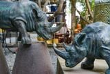  Tượng Tê giác lớn, Chất Liệu Composite- Quà Tặng Trang Trí Nhà Cửa, Sân Vườn. 