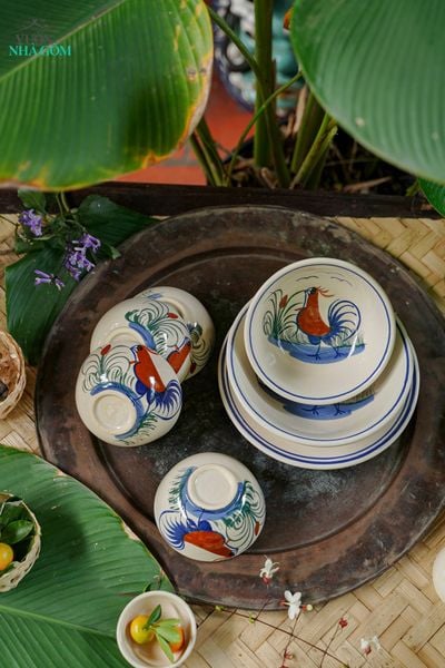  [TẾT] Bộ Chén Bát Gà Dầu- Chén Bát Lái Thiêu - Sản Phẩm Quà Tặng Tết Bính Ngọ 2026 