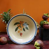  Dĩa Hảo Vẽ Trái Cây, Vẽ Tay Thủ Công, Quà Tặng Gốm Thủ Biên Mùa Trái Chín. 