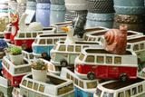  Chậu Xe Buýt Trồng Cây, Chậu Men, Gốm Nam Bộ. 