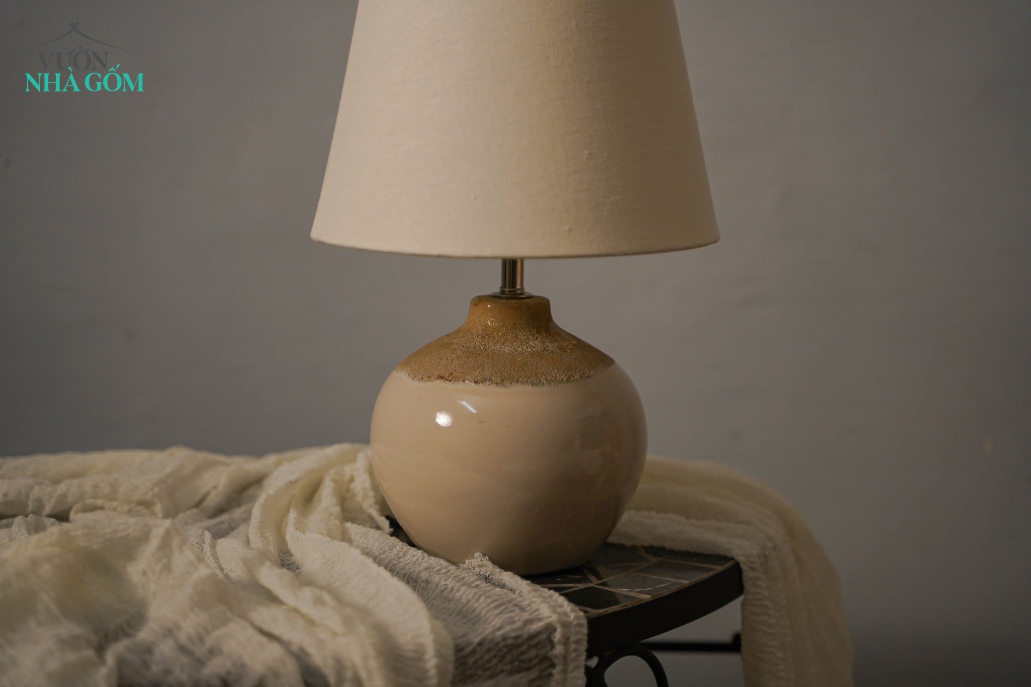  Bộ Đèn Gốm bầu nhỏ - Đèn Decor, Phòng Ngủ, Phòng Khách - Có điều chỉnh ánh sáng. 