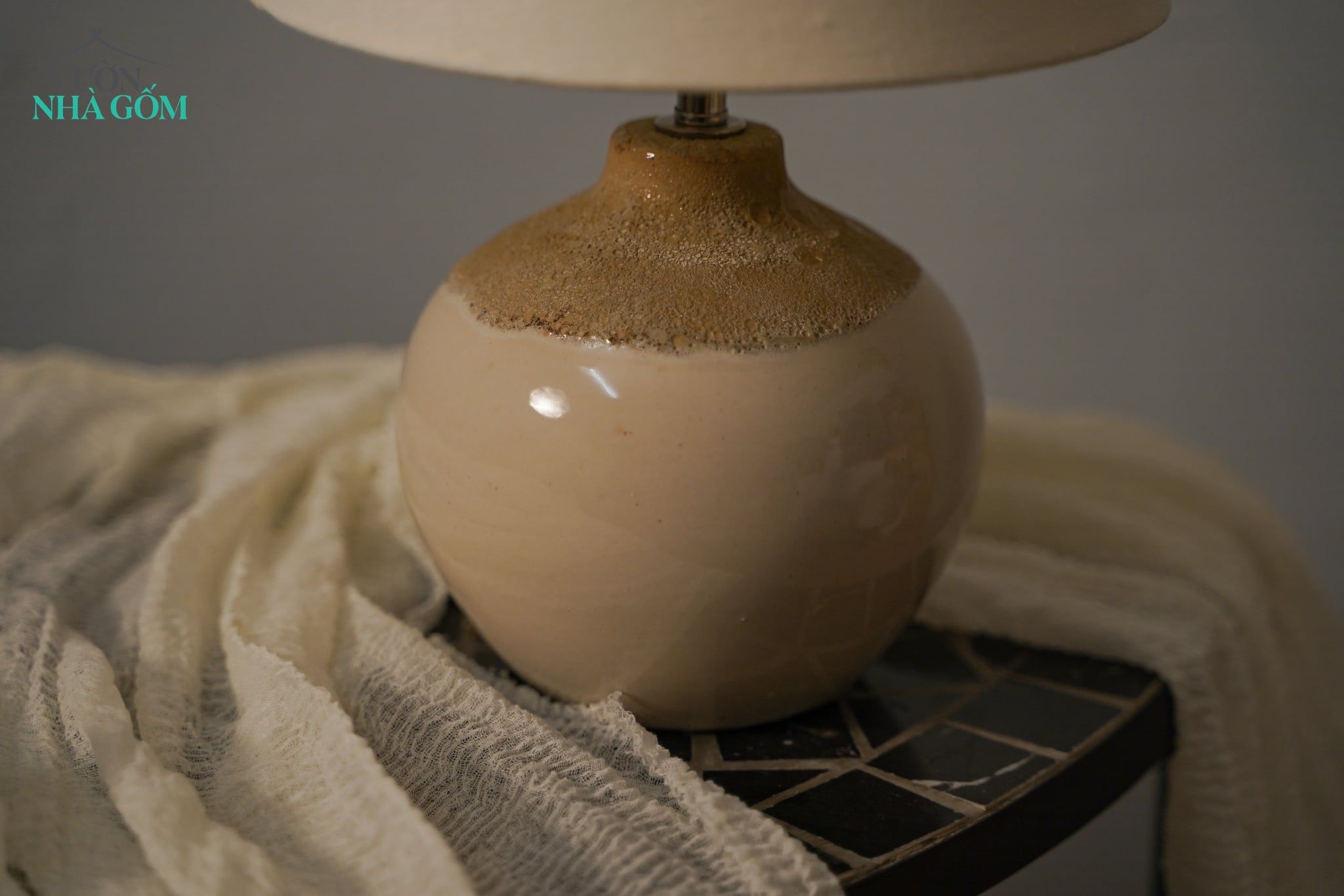  Bộ Đèn Gốm bầu nhỏ - Đèn Decor, Phòng Ngủ, Phòng Khách - Có điều chỉnh ánh sáng. 
