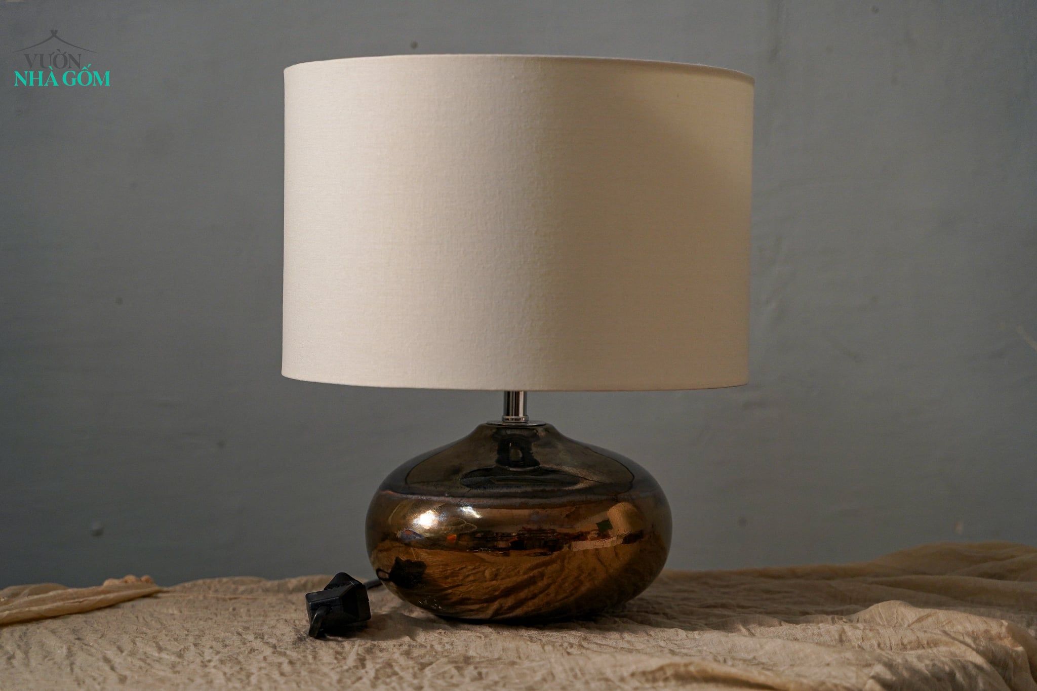  Bộ Đèn Gốm Ánh Đồng - Đèn Decor, Phòng Ngủ, Phòng Khách - Có điều chỉnh ánh sáng. 